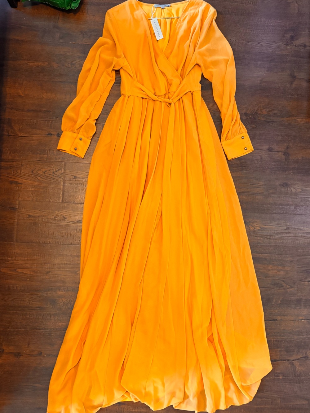 NWT Baltic Born Mustard Yellow Wrap Maxi Dress XXL
